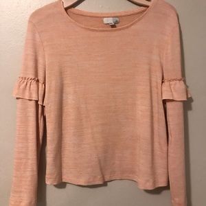 Ruffled Sleeve Sweater